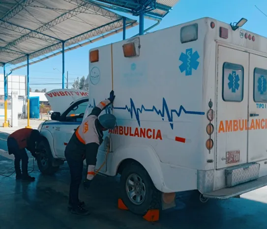 Línea de inspección técnica